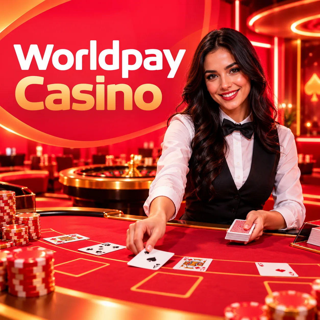Live dealer roulette table at Worldpay Casino